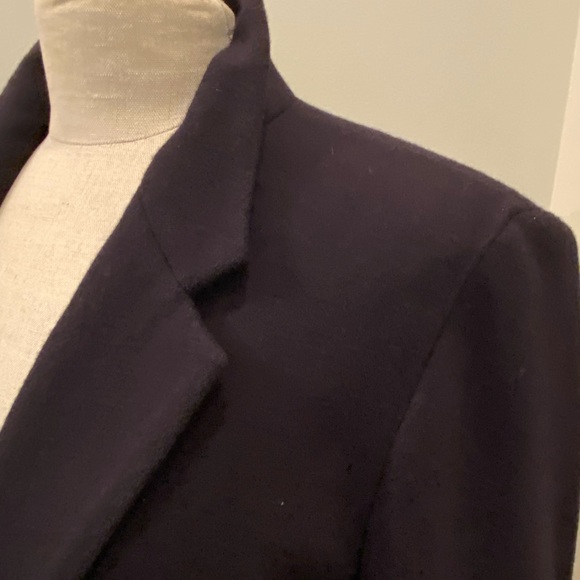 Sag Harbor Womens Navy Wool Blazer / Shoulder Pads / Vintage / Size 12 - Picture 14 of 14